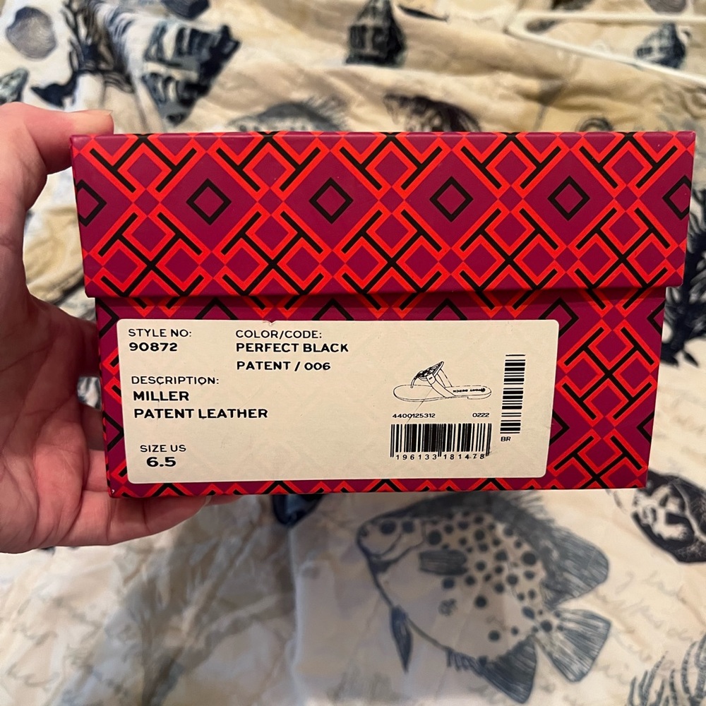Tory Burch Miller in Patent Black. Size 6.5.